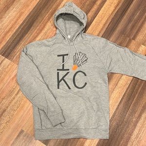 I Love ❤️ Kansas City Grey Hoodie Sweatshirt by American Apparel